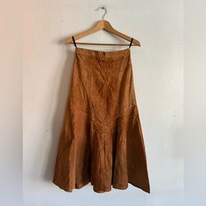 Vintage A-Line Skirt in Rich Brown